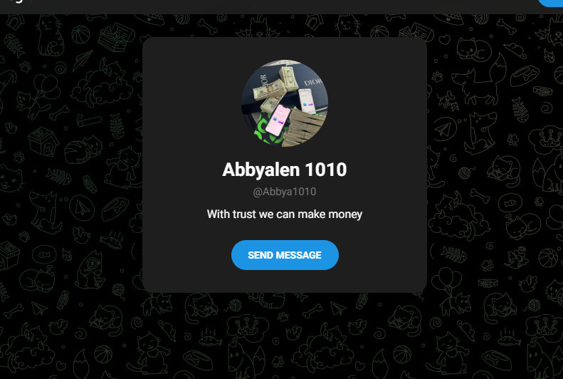 Telegram scammer Abbya1010