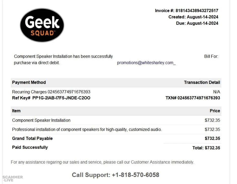 Geek Squad Speakers 818 570 6058